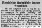 Text Bergbote - Wahl Vogelsang am 21. Mai1908