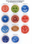 Briefverschlussmarken bzw. Siegelmarken der Mansfeldschen Gewerkschaft