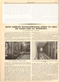 1934 Heft 15  Seite 2 Personenbeförderung im Wolfschacht (bearbeitet)