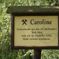 Hinweisschild am Schacht Caroline (Foto Sauerzapfe - 2019)