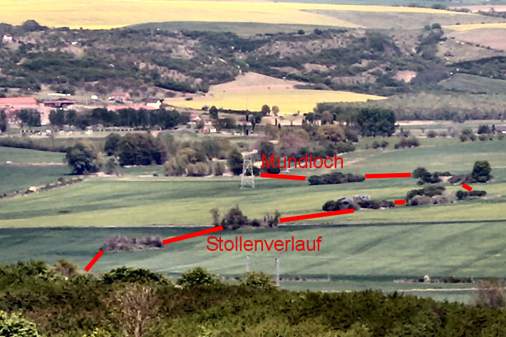 Froschmühlenstollen - Verlauf (Foto Dr. S. König) 